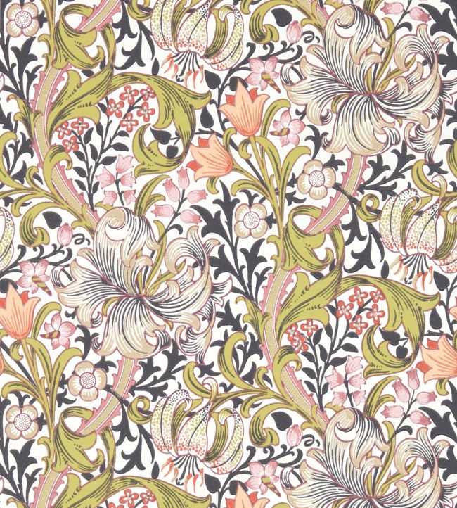 Golden Lily Wallpaper by Morris & Co Espresso