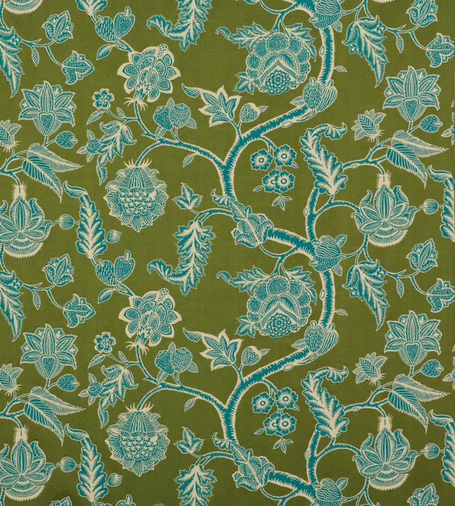 Kelway Fabric by GP & J Baker Moss/Teal