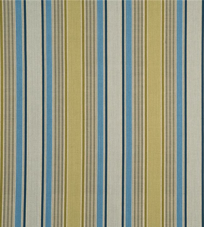 Arley Stripe Fabric by GP & J Baker Teal, Green