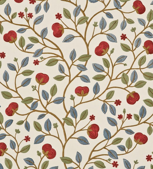 Medlar Wallpaper by GP & J Baker Blue, Red