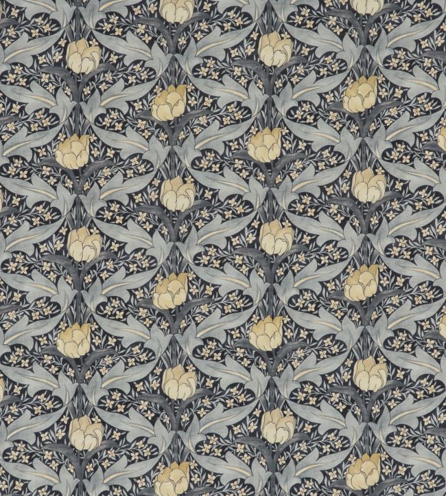 Tulip & Jasmine Fabric by GP & J Baker Indigo/Ivory