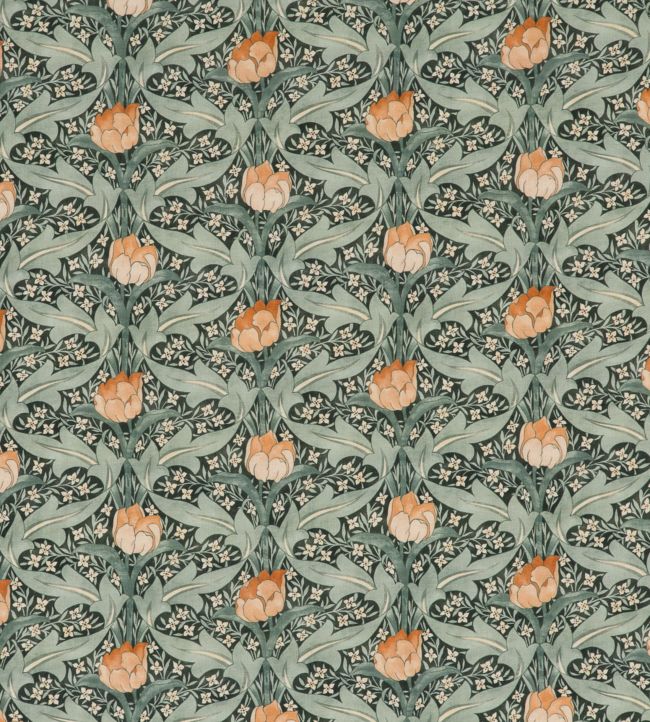 Tulip & Jasmine Fabric by GP & J Baker Teal