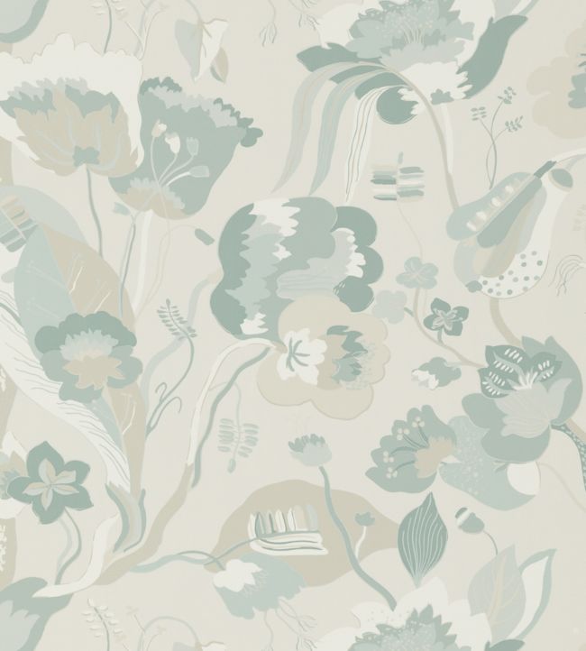 California Wallpaper by GP & J Baker Soft Blue