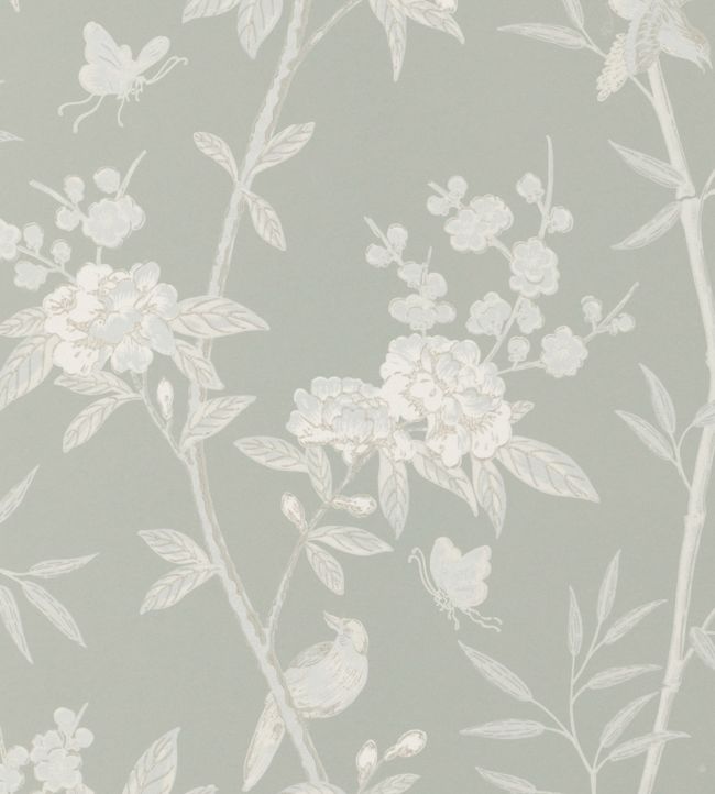 Peony & Blossom Wallpaper by GP & J Baker Soft Blue