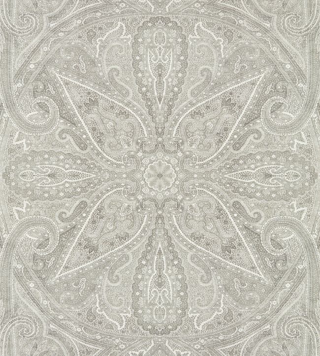 Grand Paisley Wallpaper by Zoffany Silver