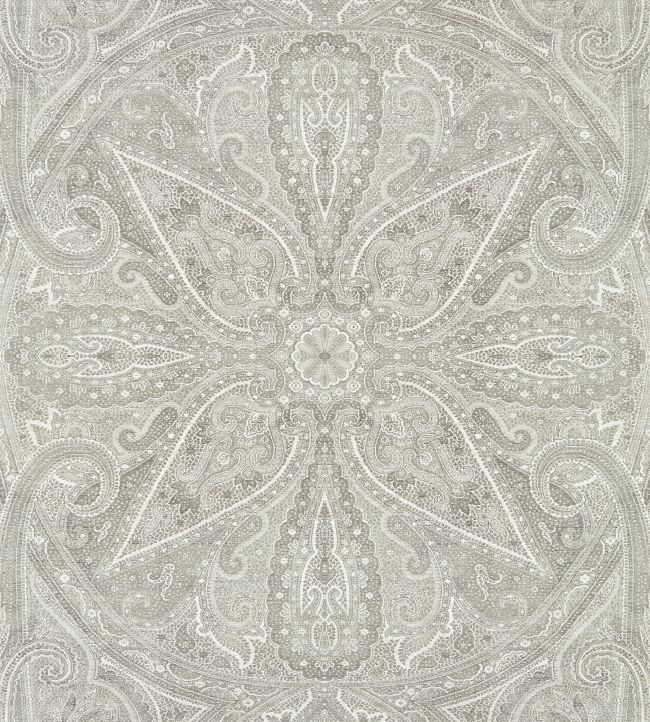 Grand Paisley Wallpaper by Zoffany Silver