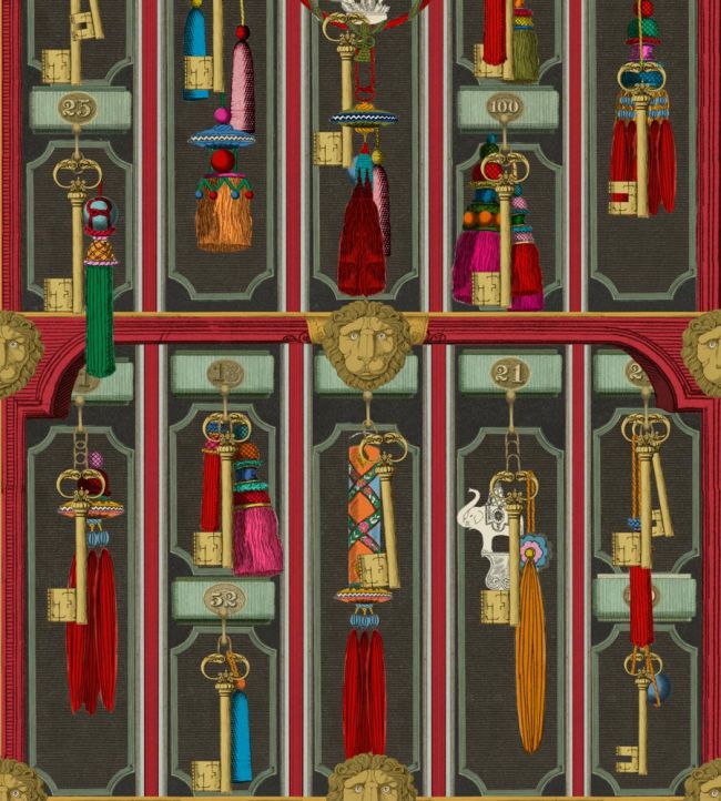 Grand Suite Keys Wallpaper in Anthracite by MINDTHEGAP Jane Clayton