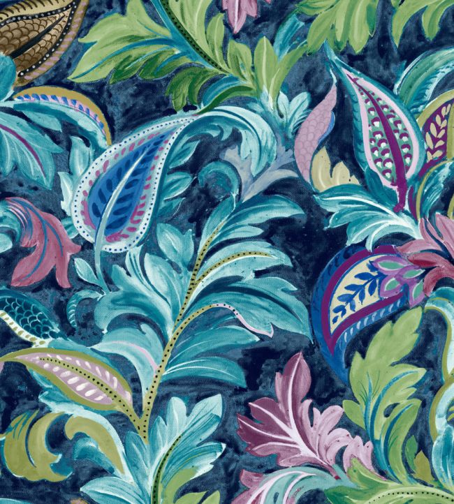 Grande Highgrove Fabric by Arley House Sapphire