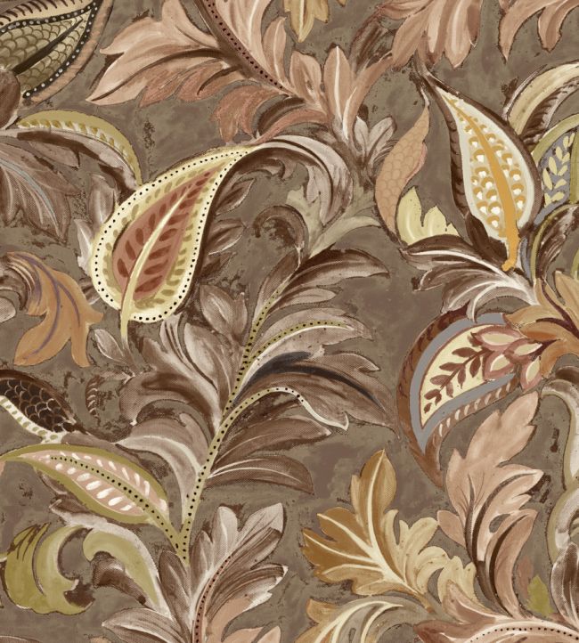 Grande Highgrove Fabric by Arley House Umber