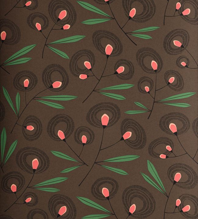 Halo Flower Wallpaper by MissPrint Chestnut