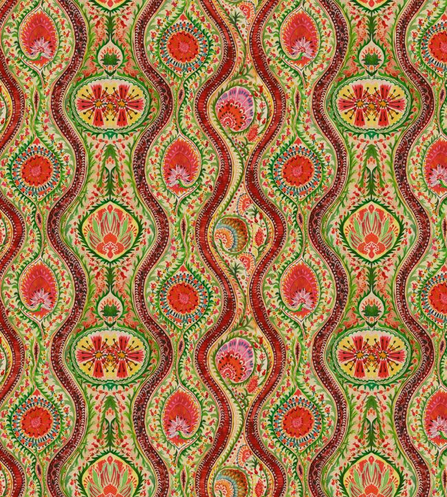 Hippie Paisley Wallpaper by MINDTHEGAP Red Green