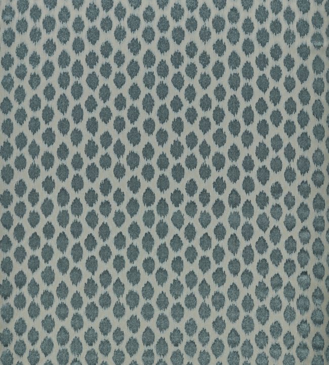 Ikat Spot Fabric by Zoffany Blue Stone