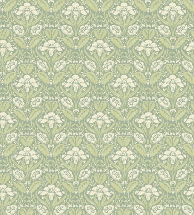 Iris Meadow Wallpaper by GP & J Baker Aqua/Green
