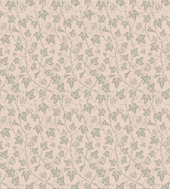 Ivy Wallpaper by Farrow & Ball Pink Ground / French Gray