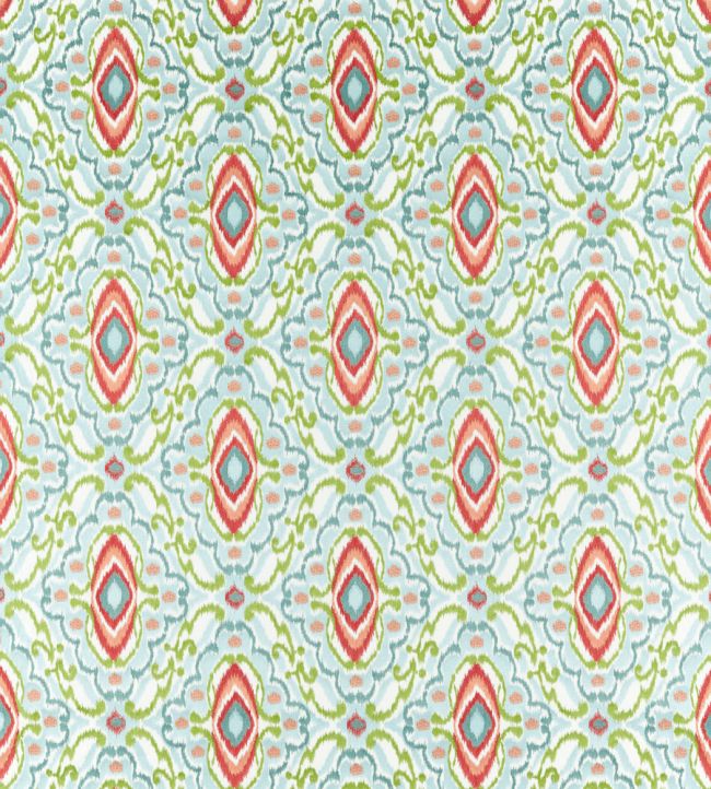 Ixora Fabric by Harlequin Sky / Cascade / Vermilion