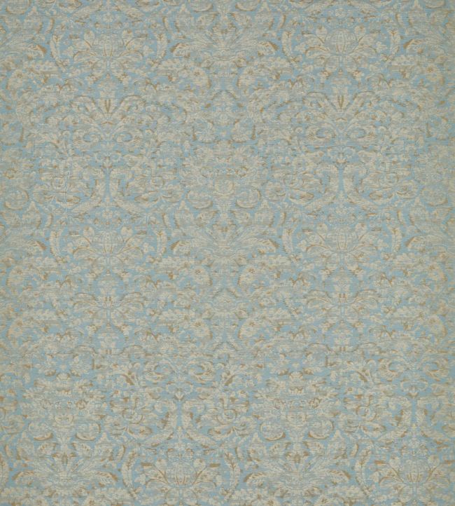 Knole Damask Fabric by Zoffany Stockholm Blue