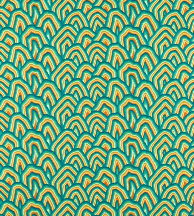 Kumo Fabric by Harlequin Wilderness / Amber Light / Paprika