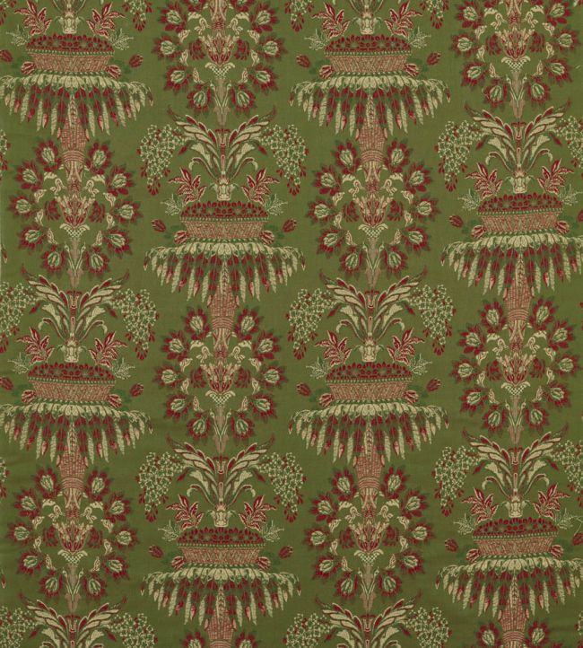 Long Gallery Brocade Fabric by Zoffany Olivine/Russet
