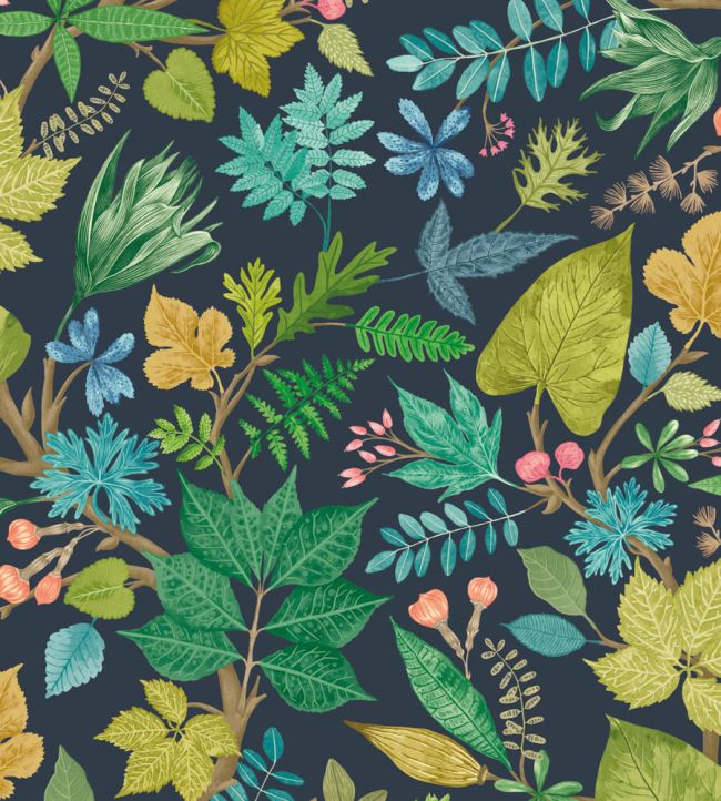 Lush Leaves Wallpaper by Ohpopsi Midnight Garden
