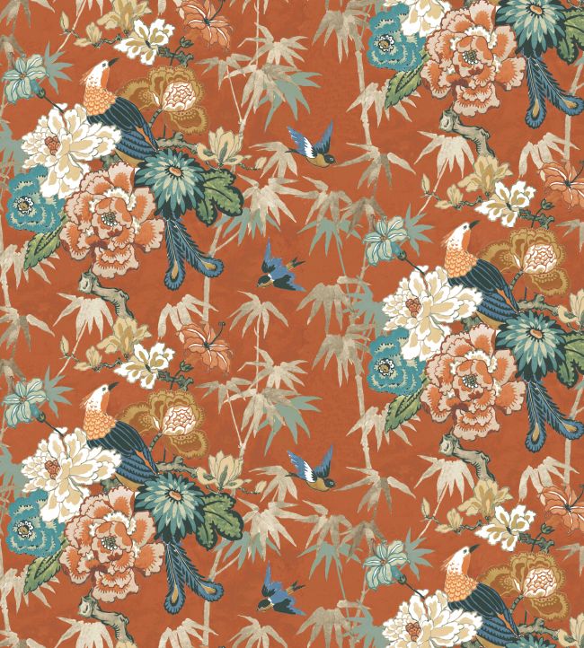 Maluku Fabric by Arley House Burnt Orange