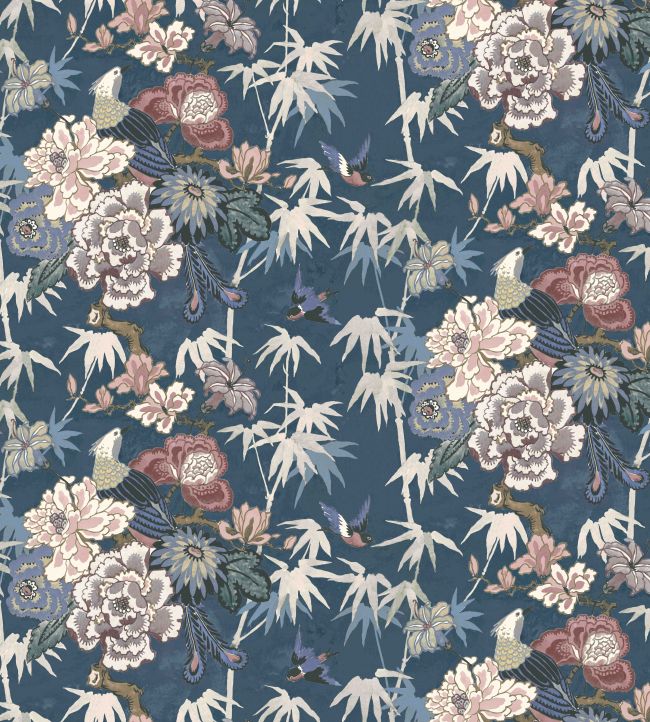 Maluku Fabric by Arley House Prussian Blue