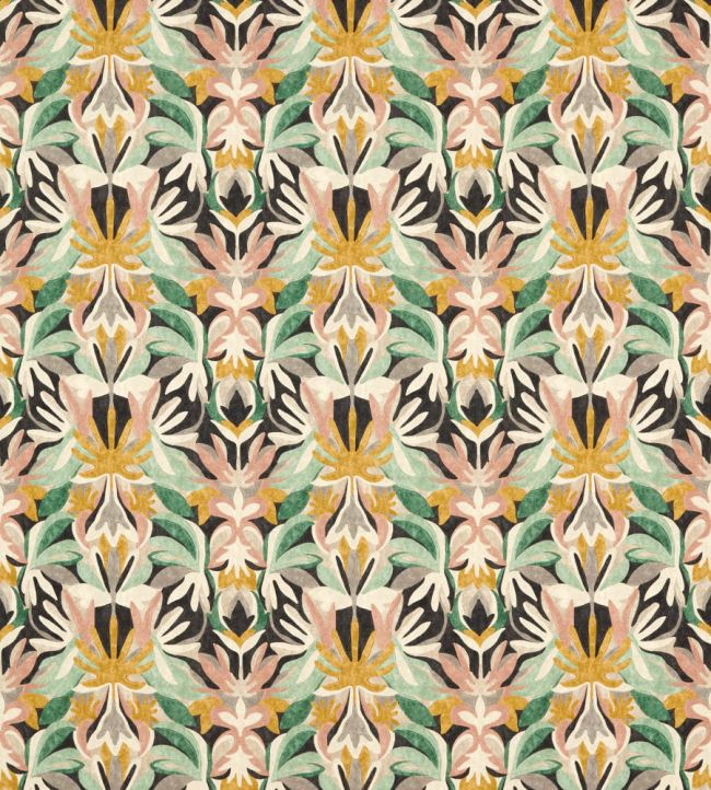 Melora Outdoor Fabric by Harlequin Blush/Eucalyptus/Sand