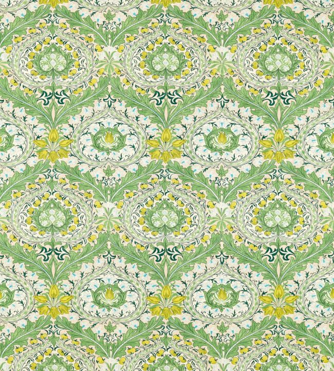 Merton Fabric by Morris & Co Leaf Green/Sky
