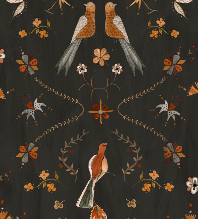 Metaphoric Birds Wallpaper by Coordonne Black