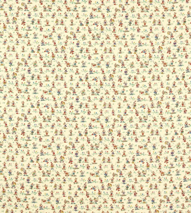 Mickey & Minnie Fabric by Sanderson Rhubarb & Custard