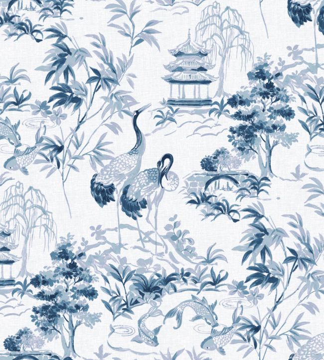 Ming Pagoda Wallpaper by Coordonne Sapphire