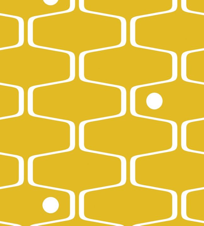 Net and Ball Wallpaper by Mini Moderns Mustard