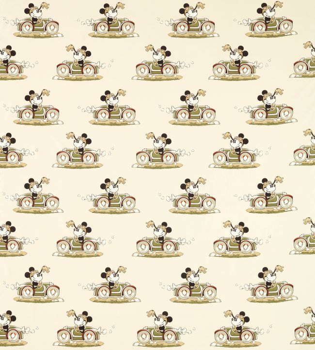 Minnie On the Move Fabric by Sanderson Babyccino