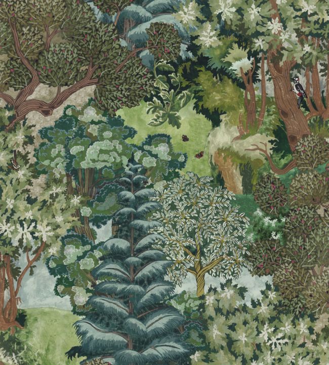 Miserden Trees Wallpaper by Josephine Munsey Green