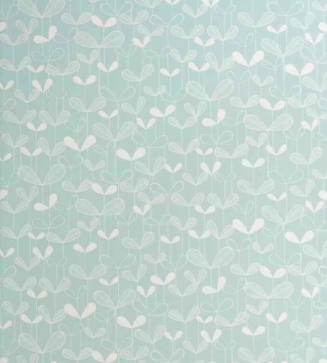 Saplings Wallpaper by MissPrint Pale Aqua