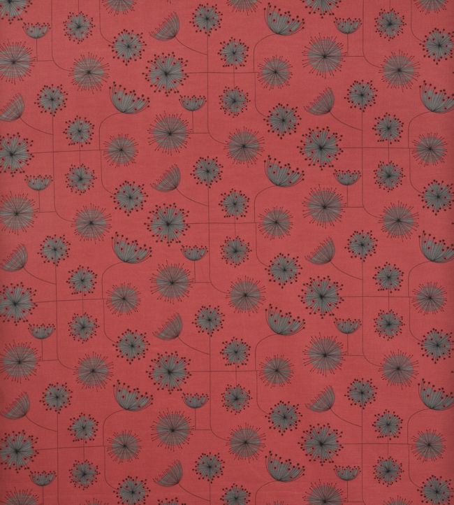 Dandelion Mobile Fabric by MissPrint Coral with Storm