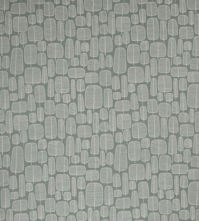 Little Trees Fabric by MissPrint English Grey