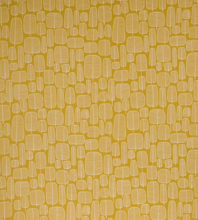 Little Trees Fabric by MissPrint Yellow