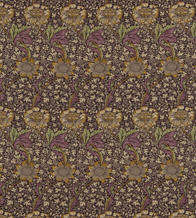 Kennet Fabric by Morris & Co Grape/Gold