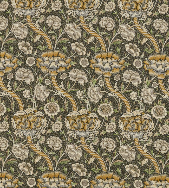 Wandle Fabric by Morris & Co Charcoal/Mustard