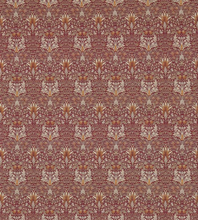Snakeshead Fabric by Morris & Co Claret/Gold