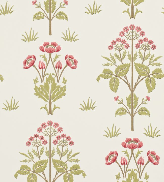 Meadow Sweet Wallpaper by Morris & Co Rose/Olive