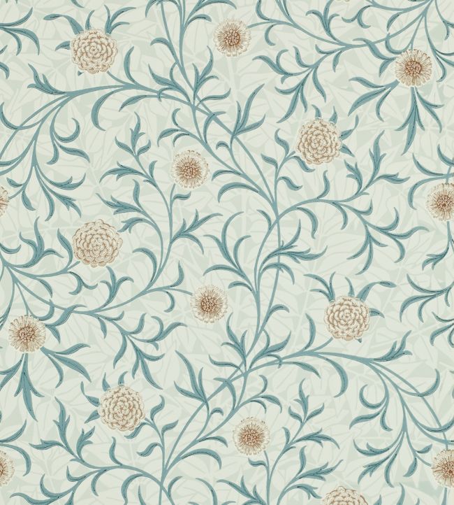 Scroll Wallpaper by Morris & Co Loden/Slate