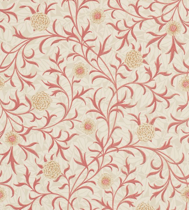 Scroll Wallpaper by Morris & Co Light Brick/Buff