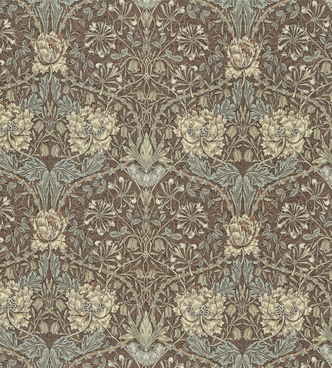 Honeysuckle & Tulip Fabric by Morris & Co Bullrush/Slate