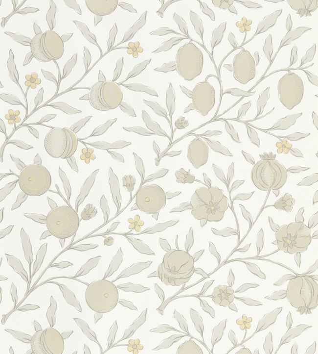 Pure Fruit Wallpaper in Horned Poppy / Grey by Morris & Co