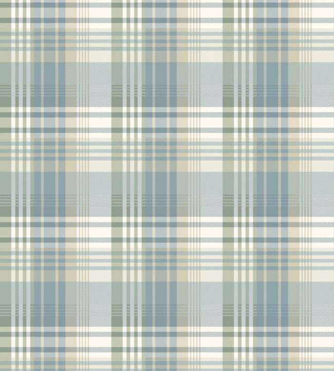 Mulberry Ancient Tartan Wallpaper by Mulberry Home Aqua