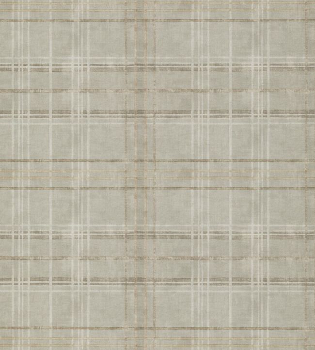 Shetland Plaid Wallpaper by Mulberry Home Woodsmoke