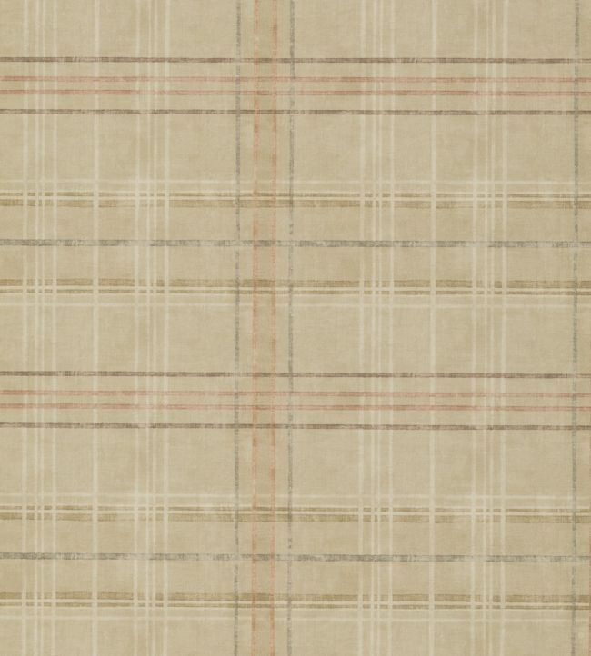 Shetland Plaid Wallpaper by Mulberry Home Sand