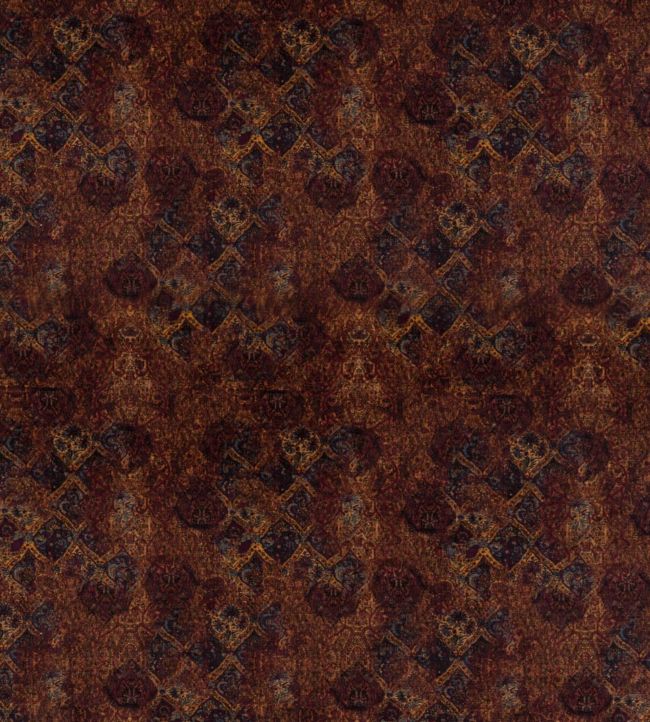 Bohemian Velvet Fabric by Mulberry Home Fig/Sienna