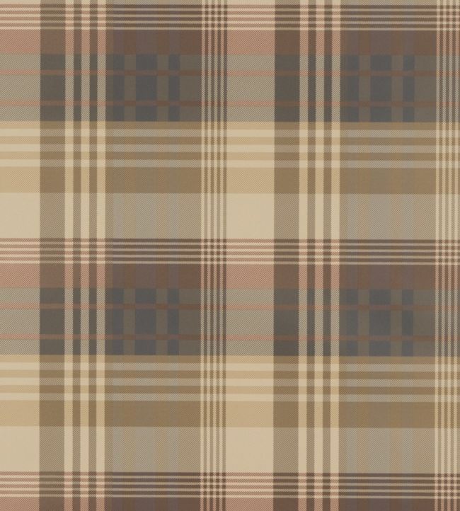 Mulberry Ancient Tartan Wallpaper by Mulberry Home Red/Charcoal